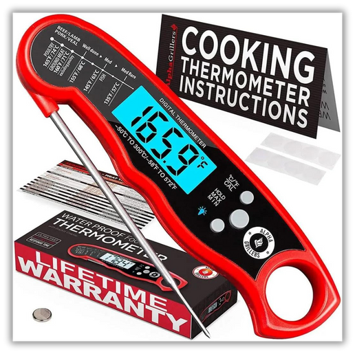 a Meat thermometer with instructions on it